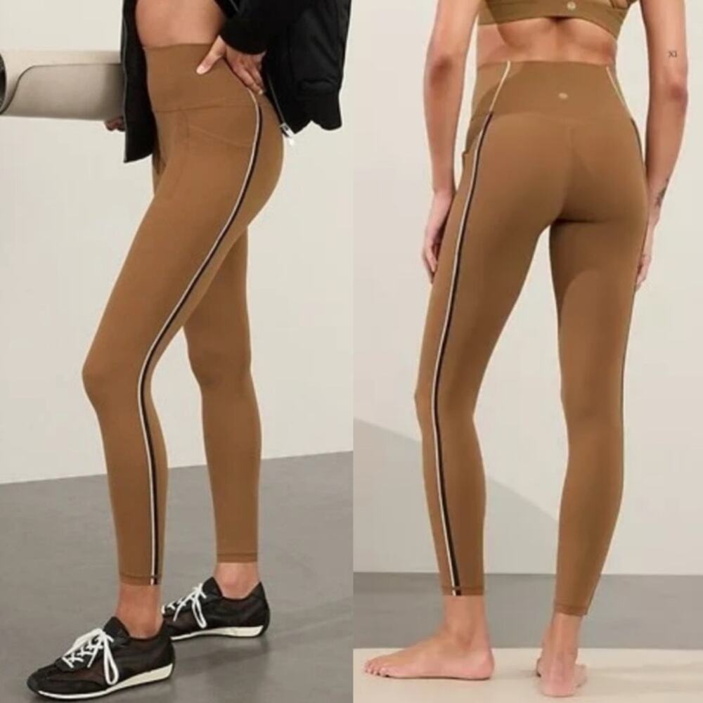Athleta‎ Salutation Stash High Rise Tipped Legging In Walnut Tan/Brown Sz L 2024